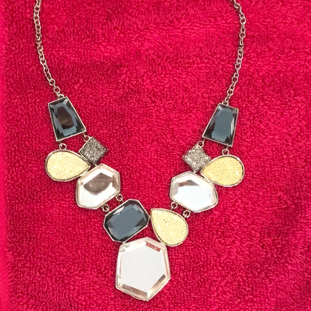 Gold, Silver, mirrored Statement Necklace
